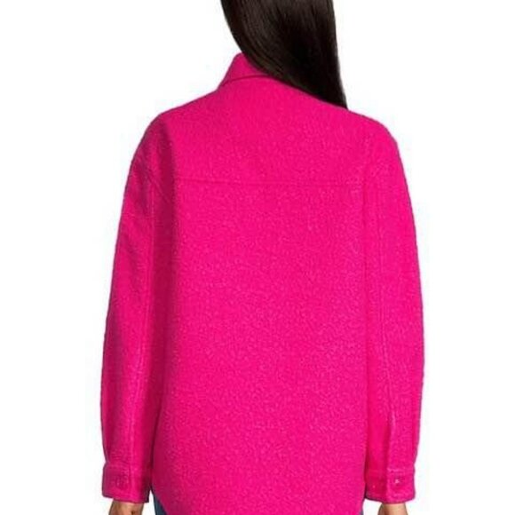 Bright Pink Neon Sherpa Jacket - Picture 5 of 5